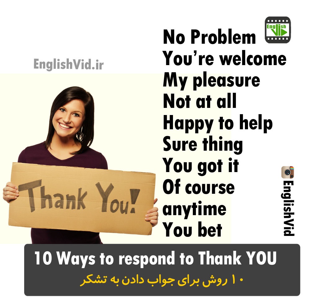 TEN WAYS TO RESPOND TO THANK YOU 